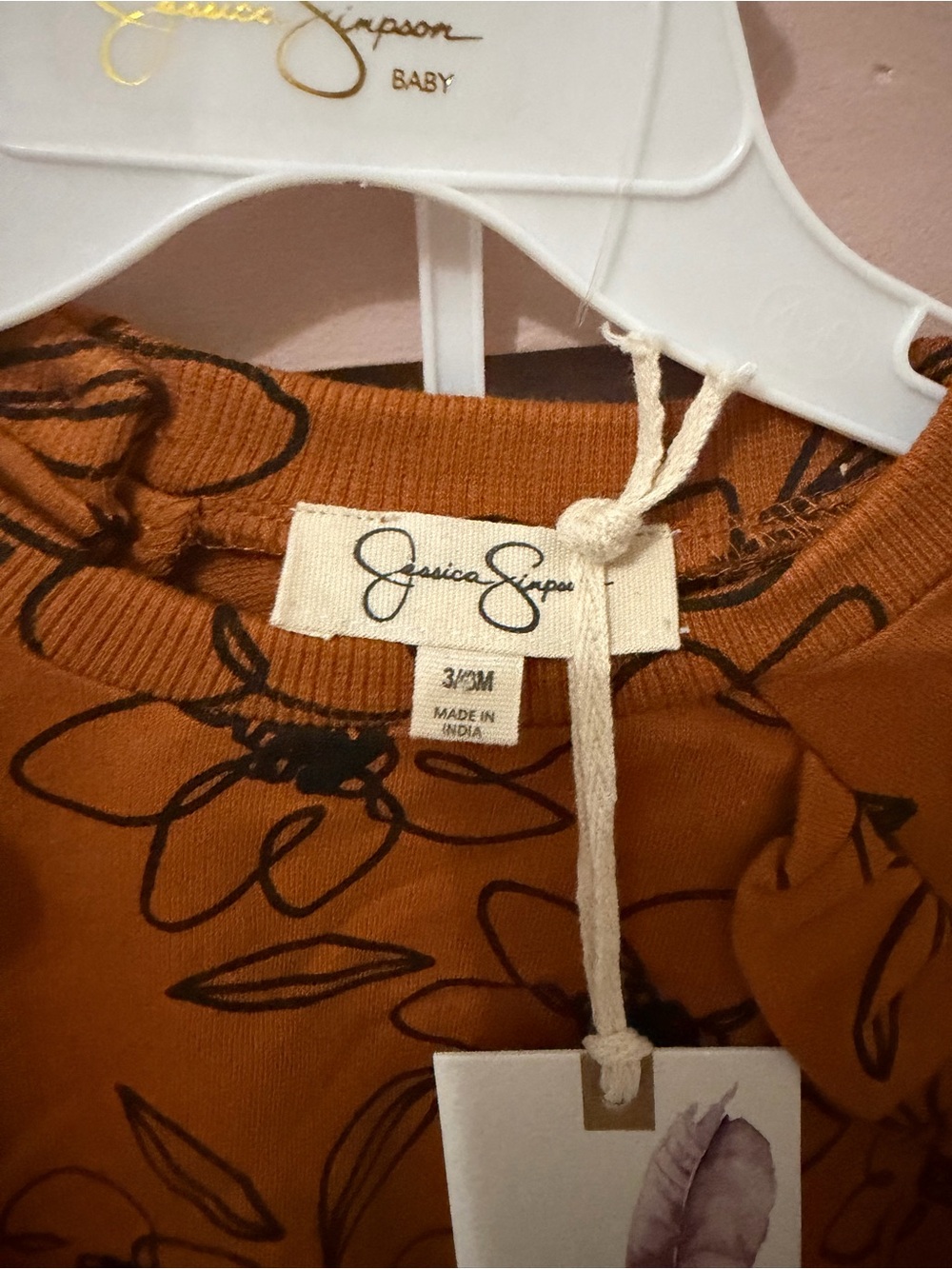 Jessica Simpson Infant Rust Floral Set - Picture 3 of 3